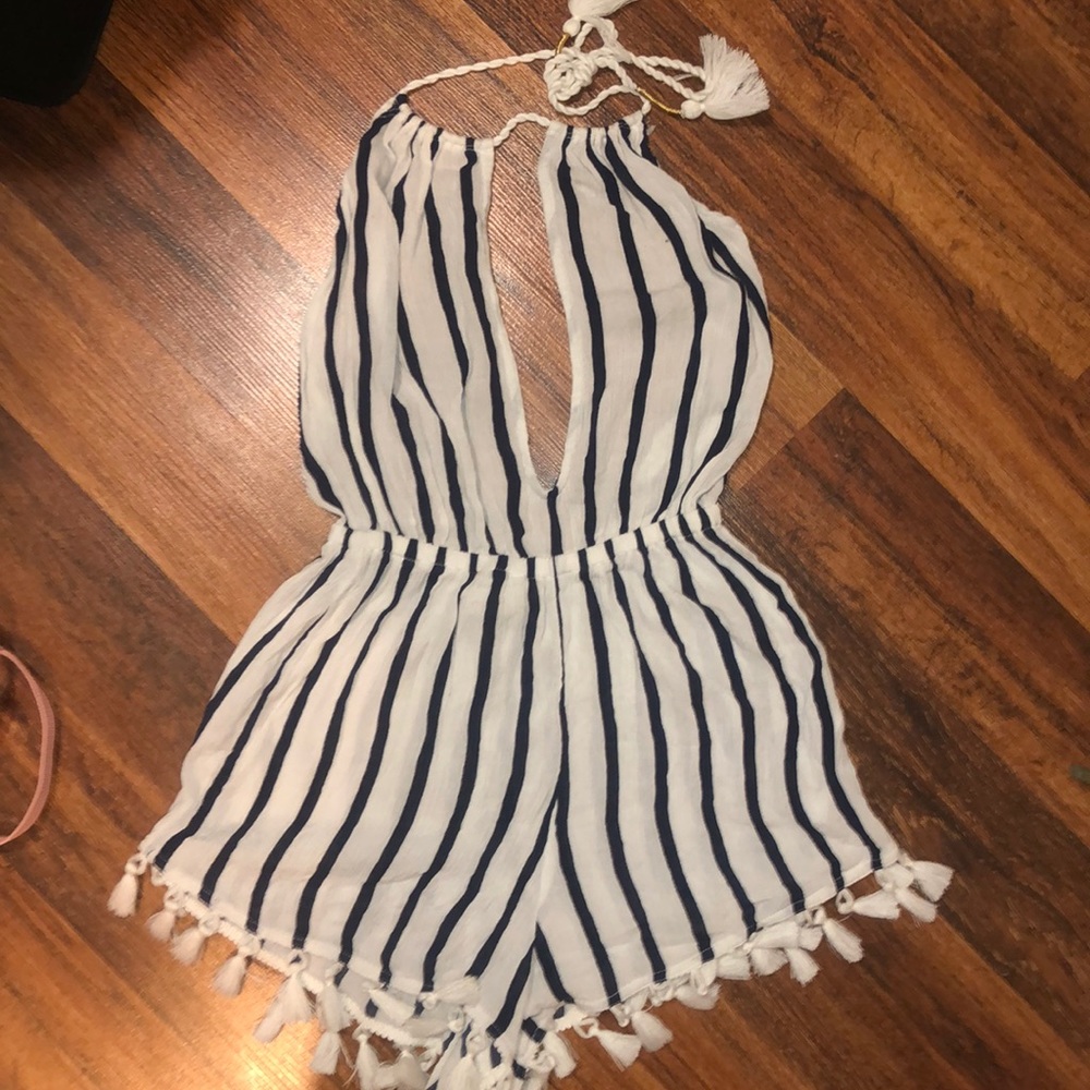 Striped romper